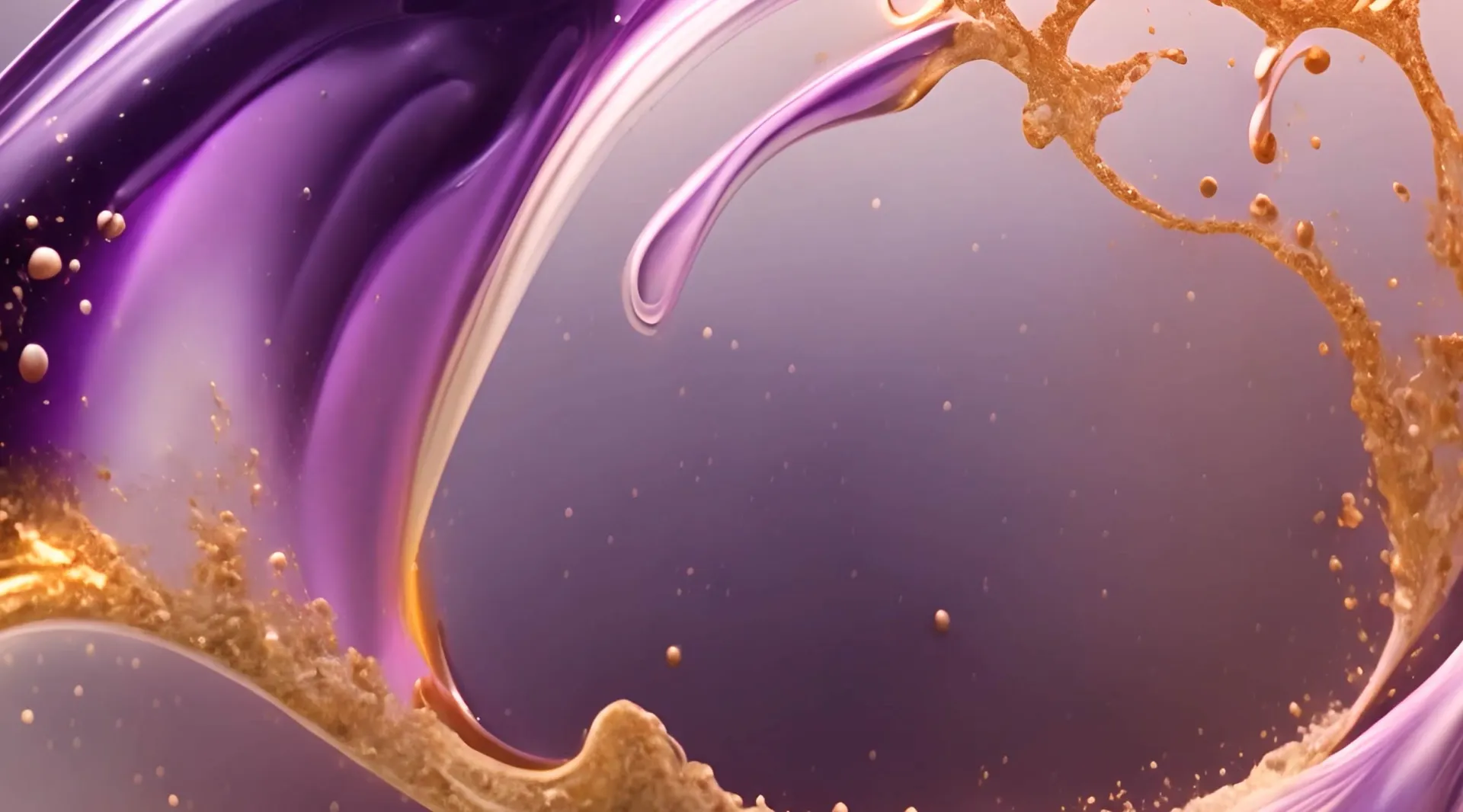 Lavender Swirls and Golden Splashes Stock Video
